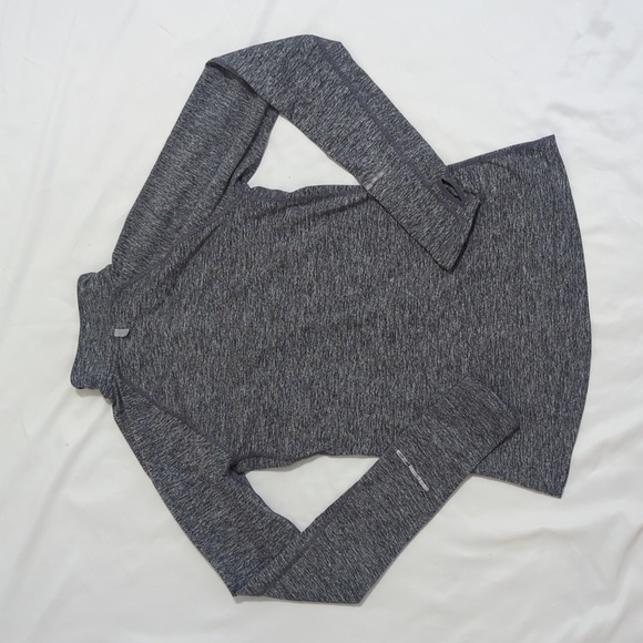 Nike Dri-Fit Running 1/4 Zip Mock Neck Pullover, Color Heathered Gray Size XS - Picture 5 of 16